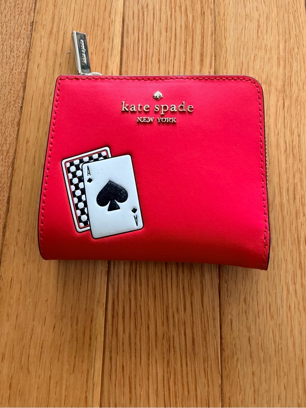 kate spade New York Red Ace Zip Card Holder